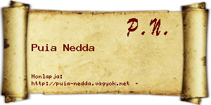 Puia Nedda névjegykártya